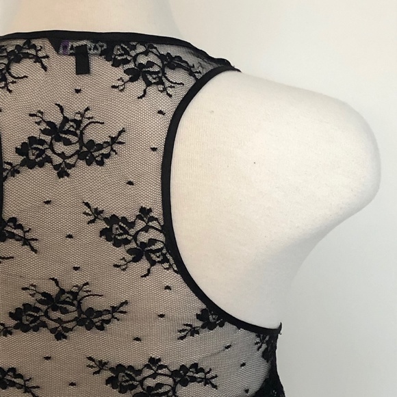 Like-New Black Dotted-Lace Talula/Aritzia Tank Top - Picture 12 of 14